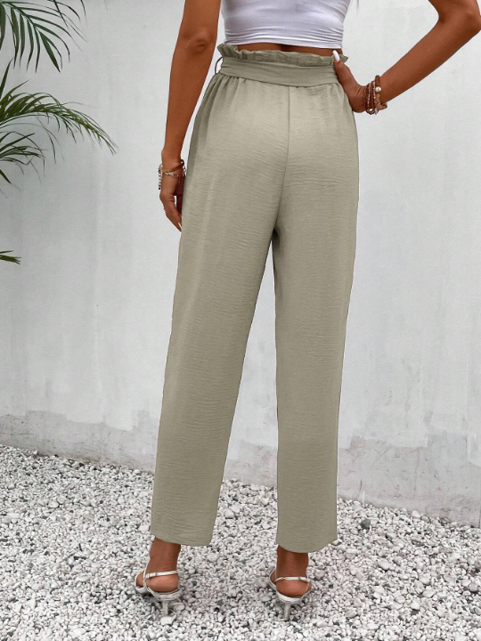 Frenchy Paperbag Waist Belted Pants