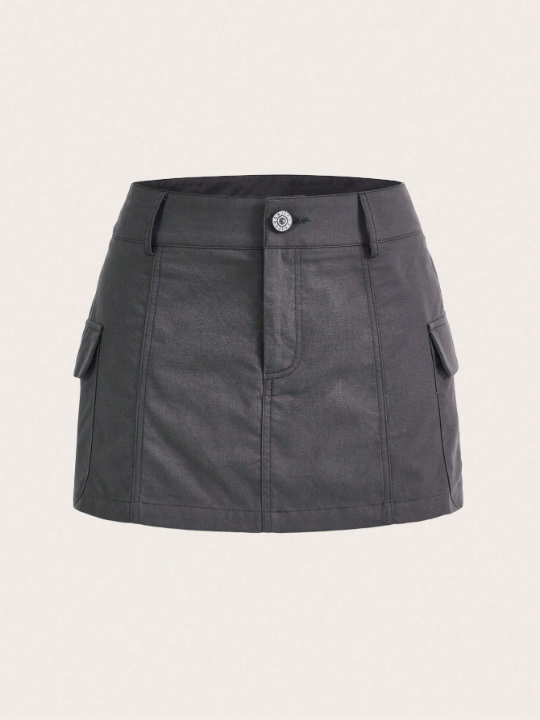 EZwear Flap Pocket Side Cargo Skirt