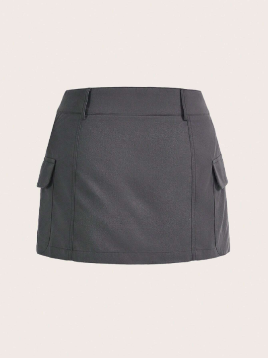 EZwear Flap Pocket Side Cargo Skirt