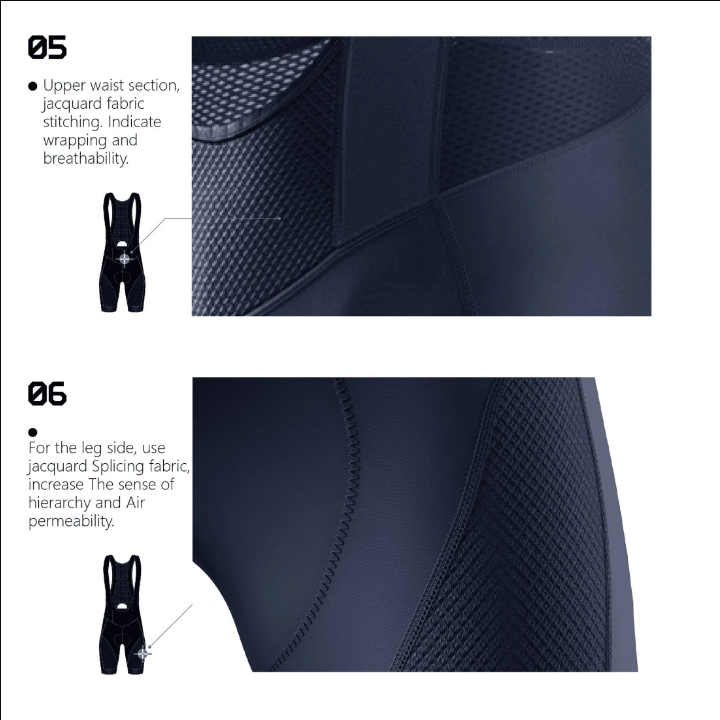 Men Solid High Elastic Wide Straps Cycling Bib Shorts Gym Clothes Men Biker Shorts