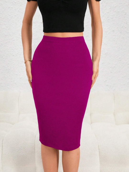 Priv Zip Back Pencil Skirt