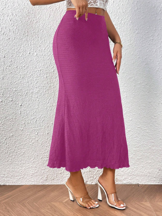 Priv High Waist Mermaid Hem Skirt