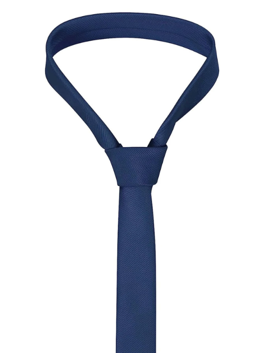 1pc Men's Slim 1.5 Inch (4cm) Skinny Necktie In Navy Blue, Suitable For Wedding, Graduation, Formal And Casual Occasions