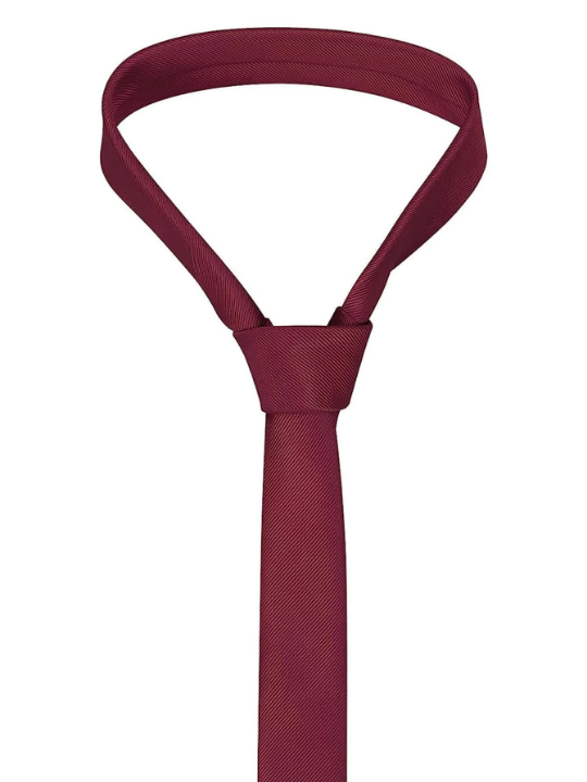1pc Men's Wine Red 1.5 Inch(4cm) Slim, Skinny Necktie For Wedding, Graduation Uniform, Formal And Casual Occasions