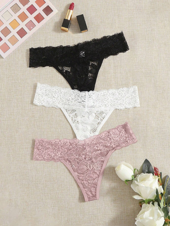 Classic Sexy 3pack Floral Lace Panty
