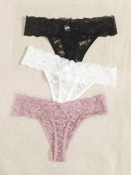Classic Sexy 3pack Floral Lace Panty