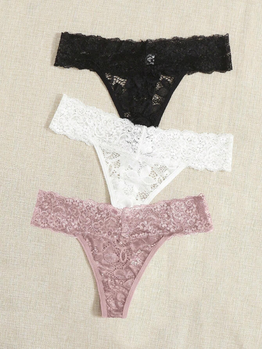 Classic Sexy 3pack Floral Lace Panty