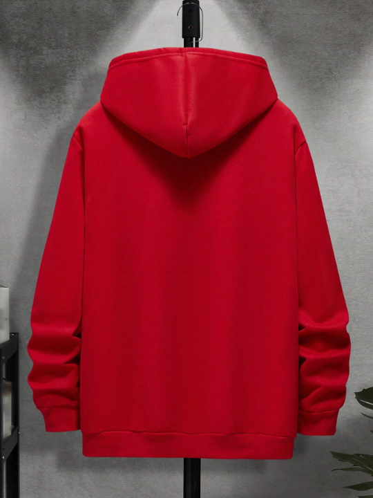 Men Kangaroo Pocket Drawstring Thermal Lined Hoodie