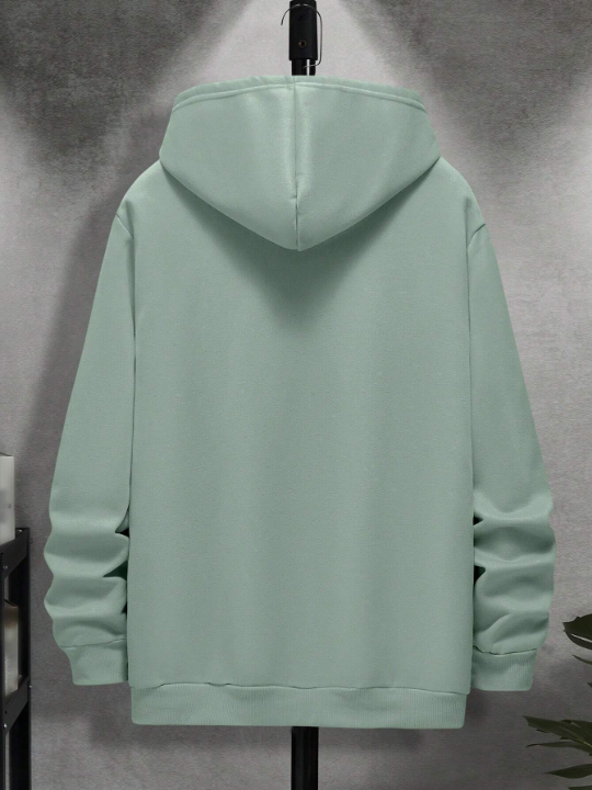 Men Kangaroo Pocket Drawstring Thermal Lined Hoodie