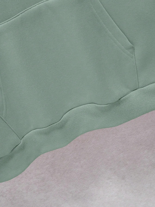 Men Kangaroo Pocket Drawstring Thermal Lined Hoodie