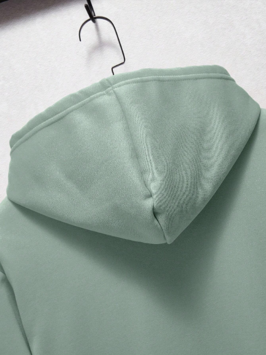 Men Kangaroo Pocket Drawstring Thermal Lined Hoodie