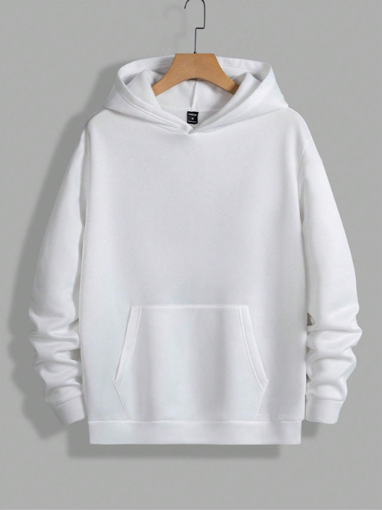 Manfinity Hypemode Men Wave & Japanese Letter Graphic Drawstring Hoodie