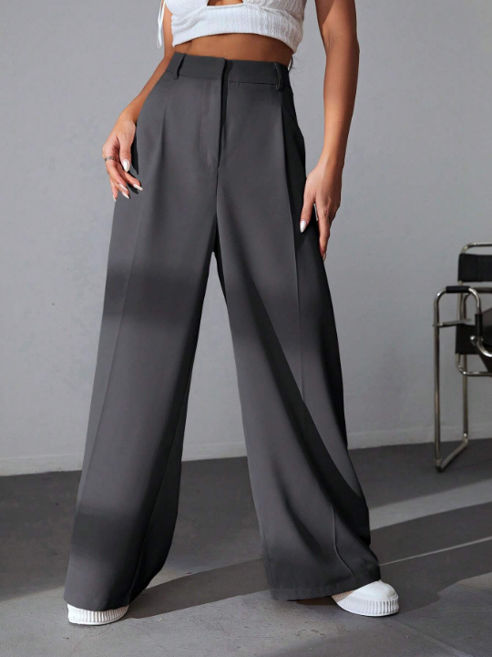 EZwear Spring Solid Wide Leg Pants