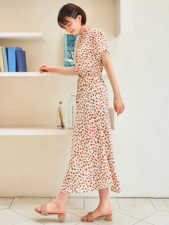 Unity Dalmatian Print Button Front Dress