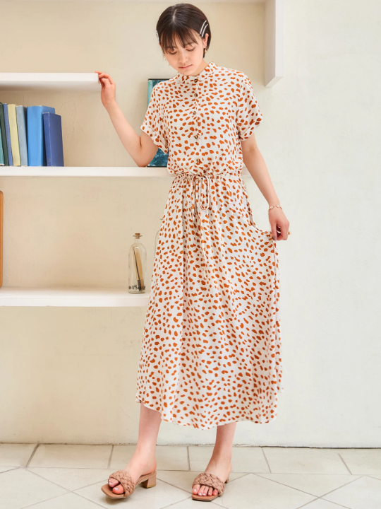 Unity Dalmatian Print Button Front Dress