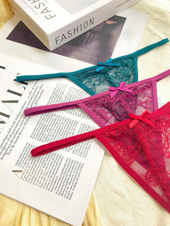 Classic Sexy 3pack Floral Lace Thong