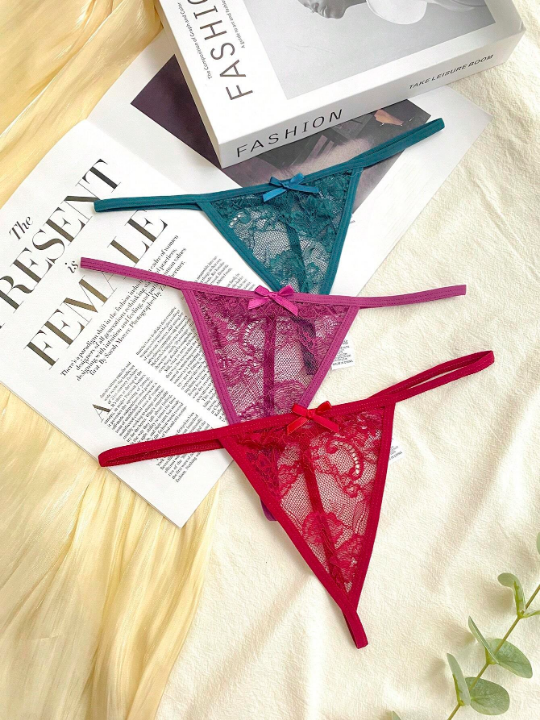 Classic Sexy 3pack Floral Lace Thong