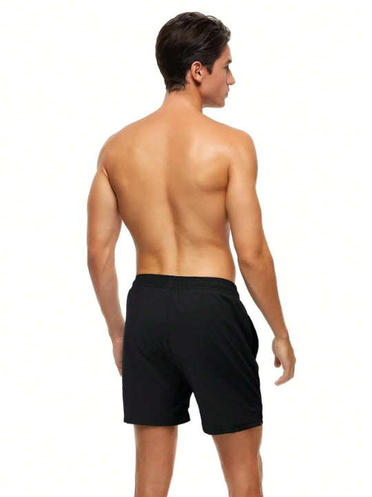 Manfinity Swimmode Men Two Tone Drawstring Waist 2 in 1 Swim Trunks