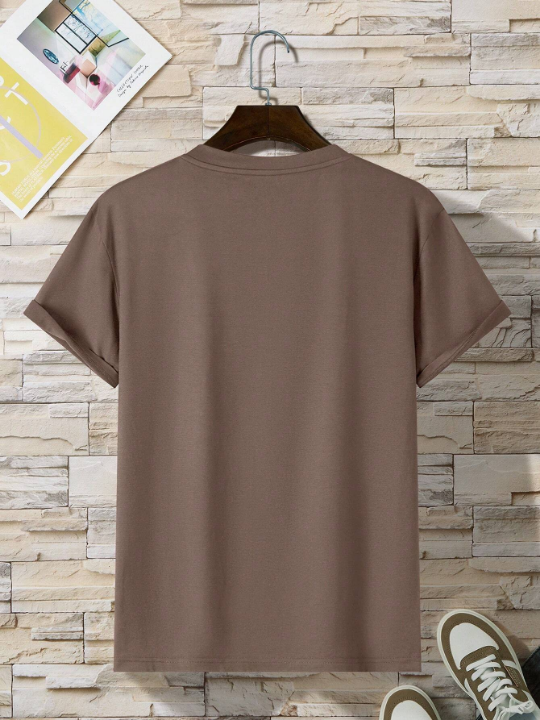 Men Solid Round Neck Tee