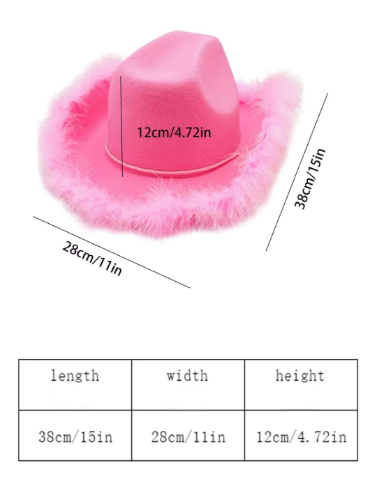 1pc Solid Color Faux Fluffy Western Cowboy Hat, Suitable For Parties And Festivals Party