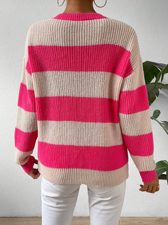 Essnce Two Tone Drop Shoulder Sweater