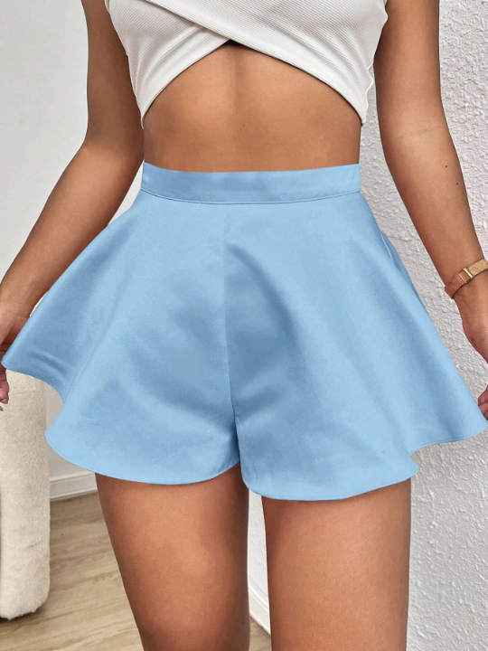 Essnce Solid Wide Leg Shorts