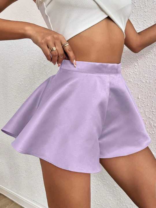 Essnce Solid Wide Leg Shorts