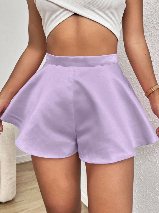 Essnce Solid Wide Leg Shorts