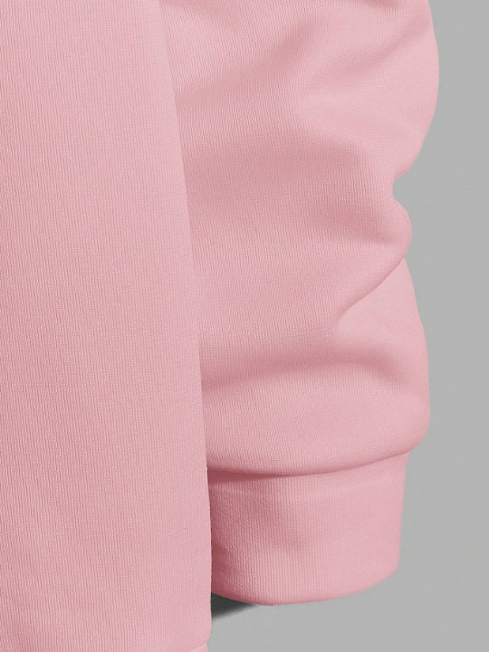 Cottnline Men Letter Graphic Drawstring Hoodie