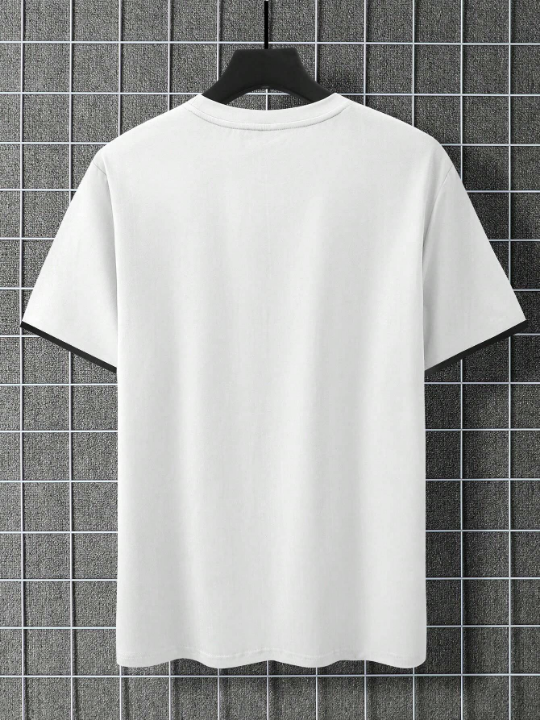 Manfinity Homme Men Contrast Trim Pocket Patched Tee