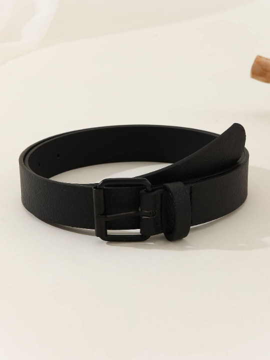 1pc Women's Black Utilitarian Dress Belt With Buckle, Fits For Daily Work And Casual Wear (Note: Belt Width 2.8cm)