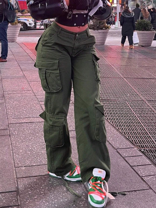 Flap Pocket Side Cargo Pants