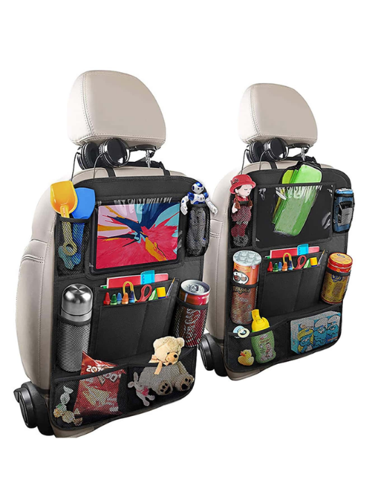 Car Back Seat Organizer Anti-kick Bag, Multi-functional Foldable Car Seat Back Storage Bag, Baby Storage Bag With Tablet Holder, Car Back Seat Protector, Foldable Hanging Bag