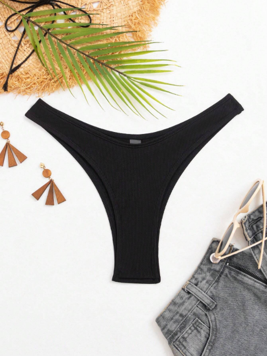 Swim Basics Solid Rib Bikini Bottom