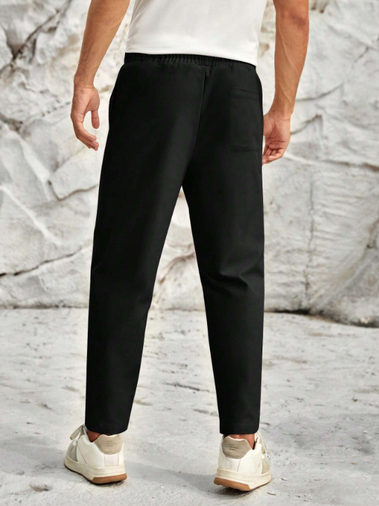 Manfinity Homme Men Solid Slant Pocket Pants