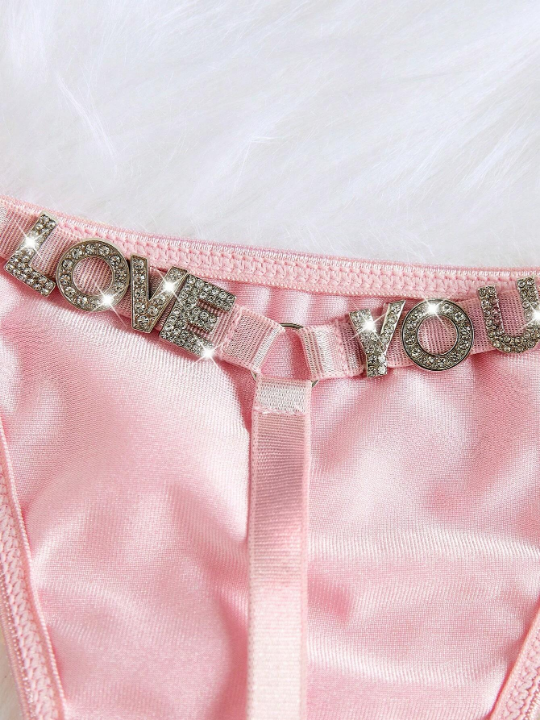 Rhinestone Studded Detail Panty