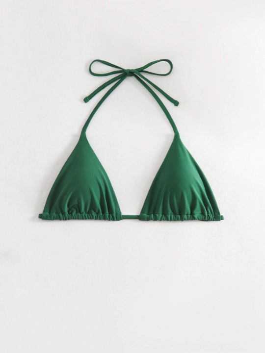 Swim Basics Halter Triangle Bikini Top