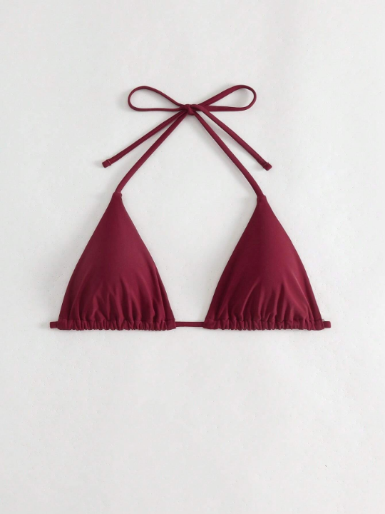 Swim Basics Halter Triangle Bikini Top