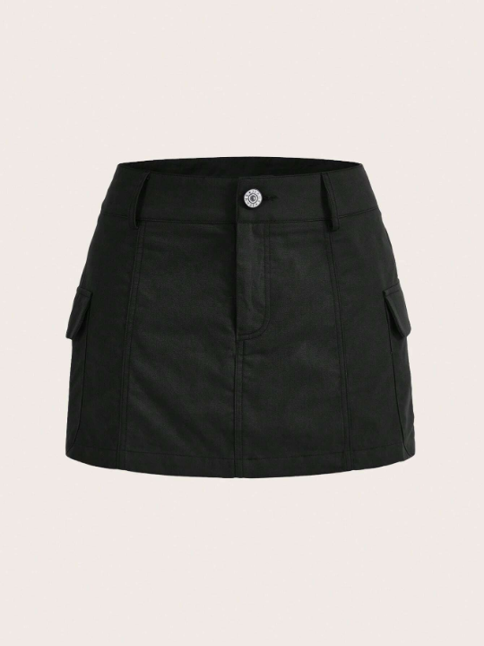 EZwear Flap Pocket Side Cargo Skirt