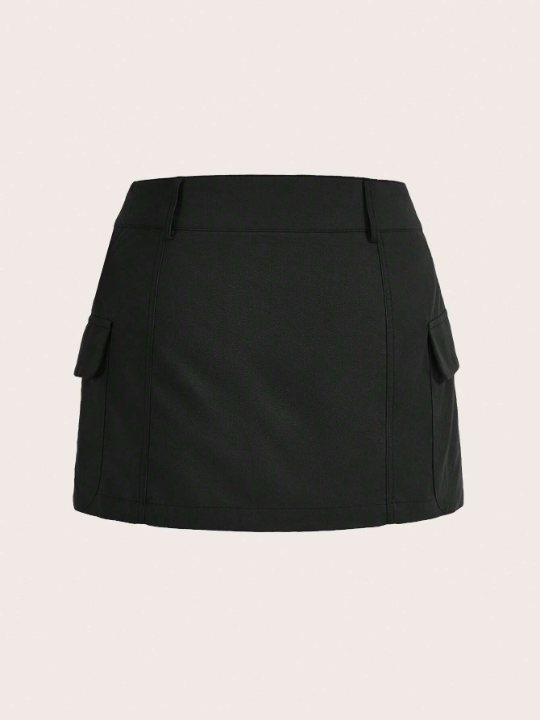 EZwear Flap Pocket Side Cargo Skirt