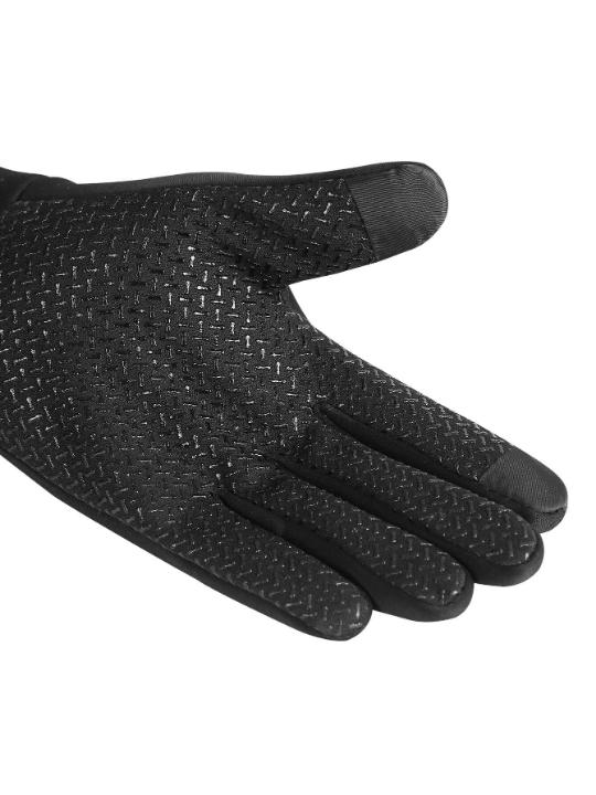 1pair Windproof Waterproof Fleece Lined Winter Motorcycle Riding Gloves For Men, Full Finger With Touchscreen Function
