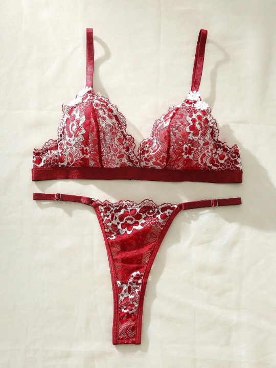 Floral Lace Lingerie Set