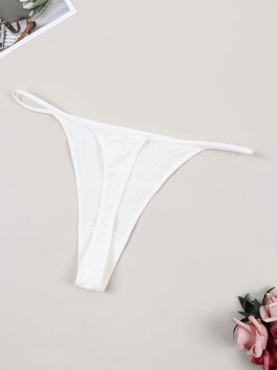 Women's Sexy Breathable Low-Rise Thong Panties With Lips Print