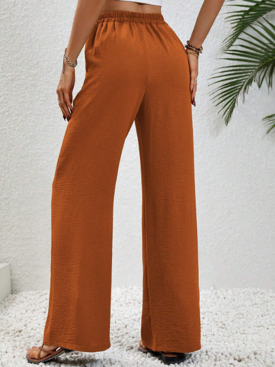 LUNE Tie Waist Wide Leg Pants