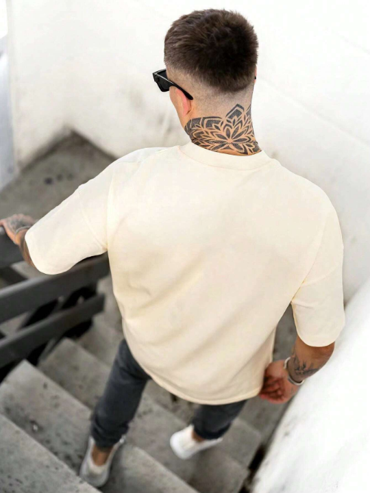 Men Letter Graphic Drop Shoulder Tee