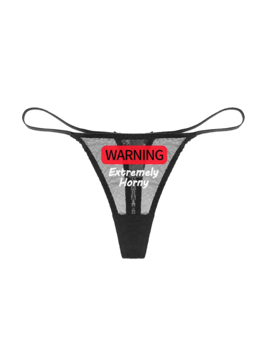 Women's Sexy Sheer Patterned Thong Underwear