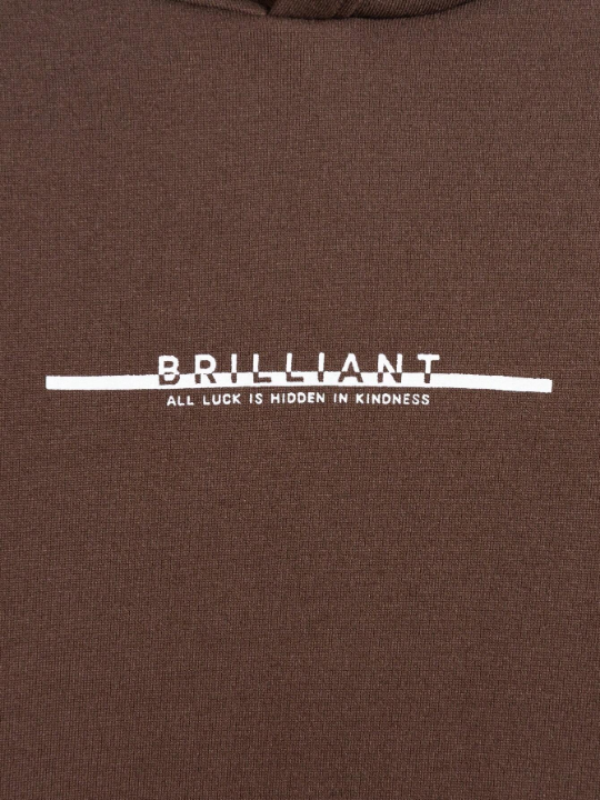 Manfinity Hypemode Men Letter Graphic Drawstring Thermal Lined Hoodie