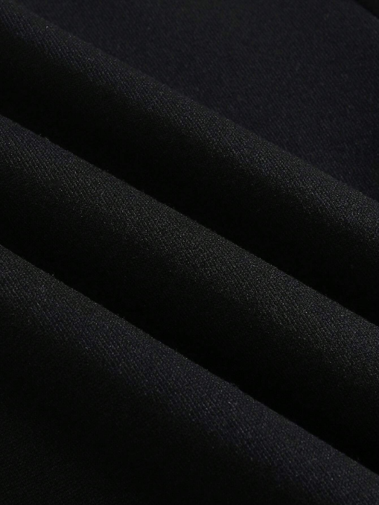 ROMWE Goth Men Graphic Print Zip Up Drawstring Thermal Lined Hoodie