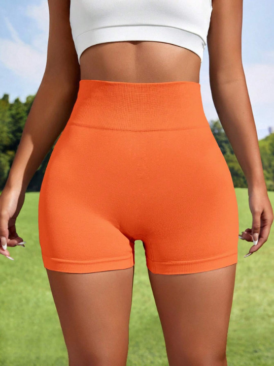 Yoga Basic Scrunch Butt Wideband Waist Sports Shorts