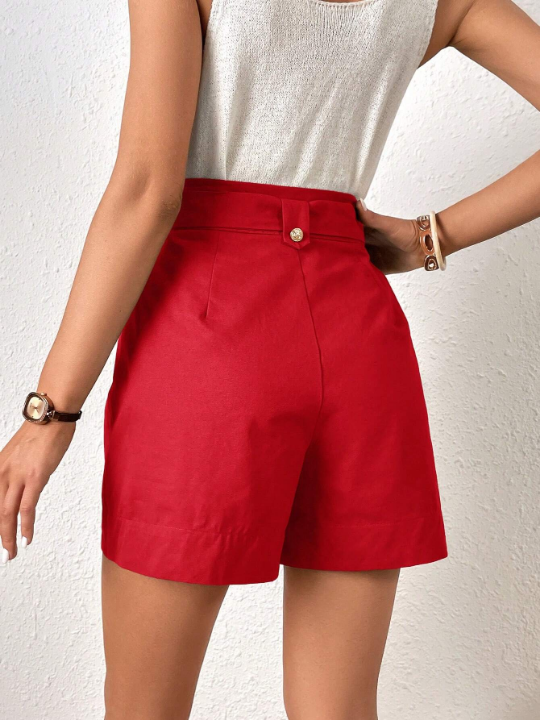 Frenchy High Waist Belted Shorts